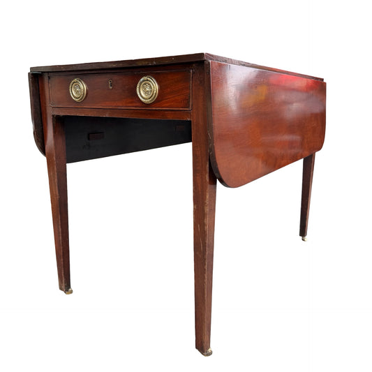 Antique George III Mahogany Georgian Pembroke Table - Long Drawer