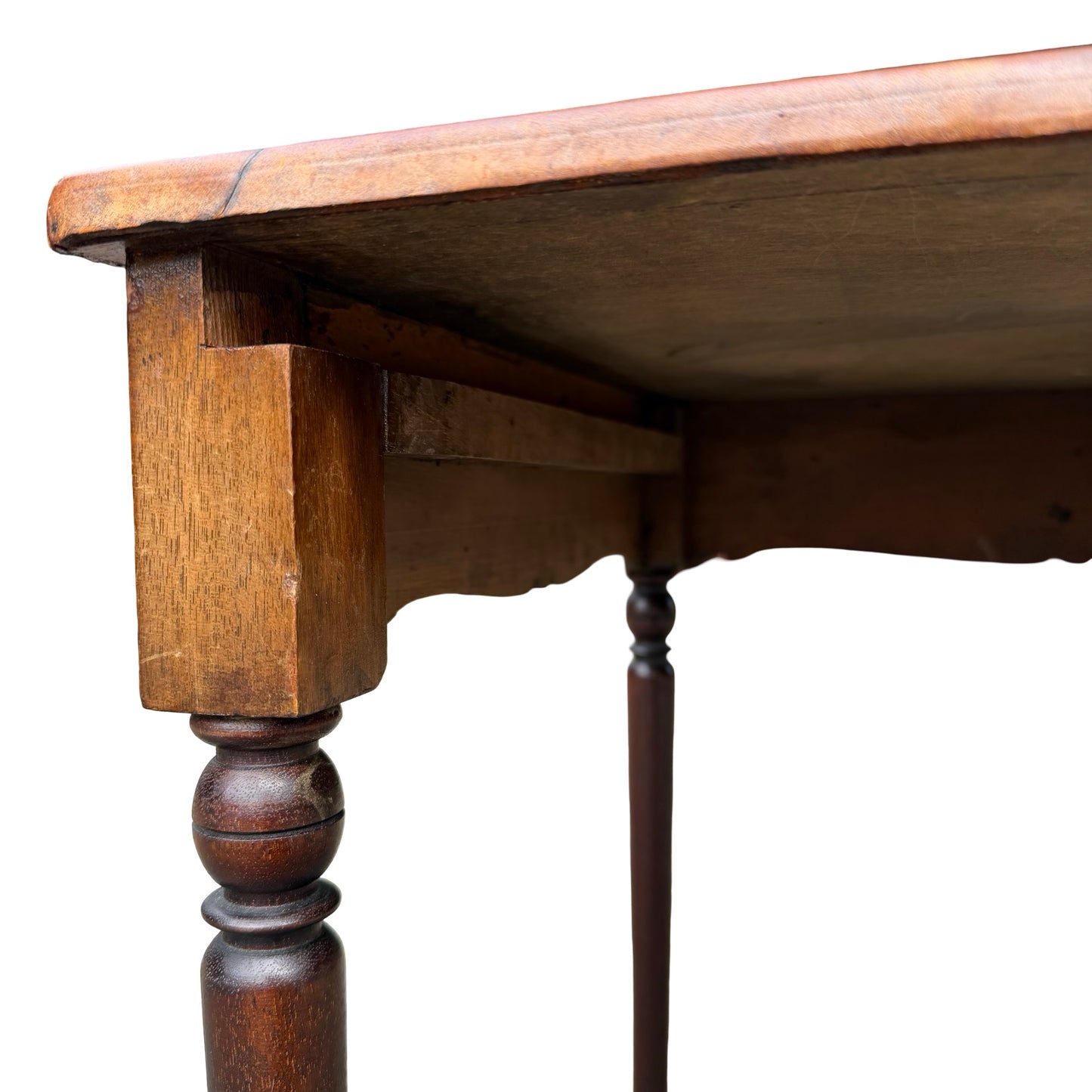Vintage Mahogany Tooled Leather Side Table - Nest Master Table 60cm