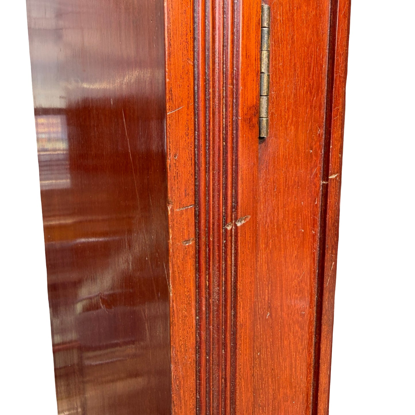 Large Edwardian Mahogany Library Bookcase - Glazed Glass Display Cabinet
