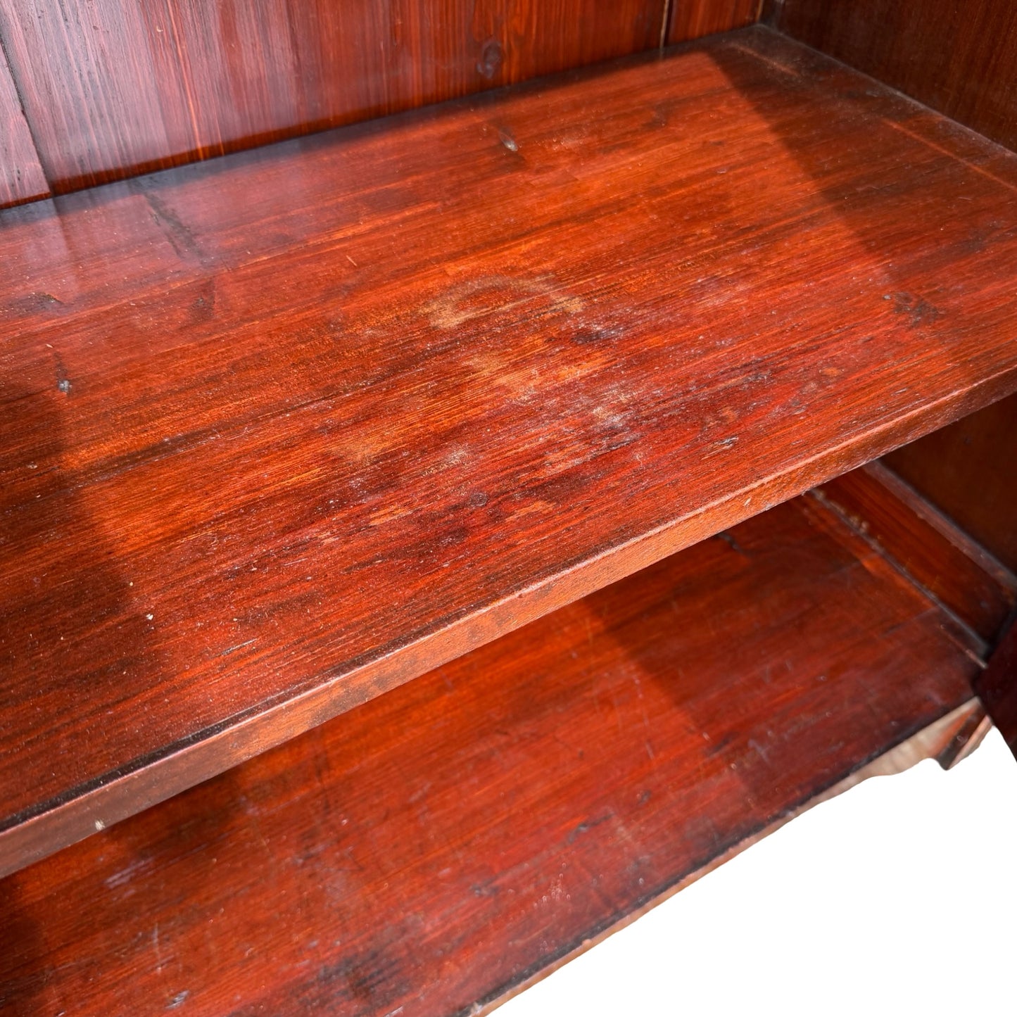 Large Edwardian Mahogany Library Bookcase - Glazed Glass Display Cabinet