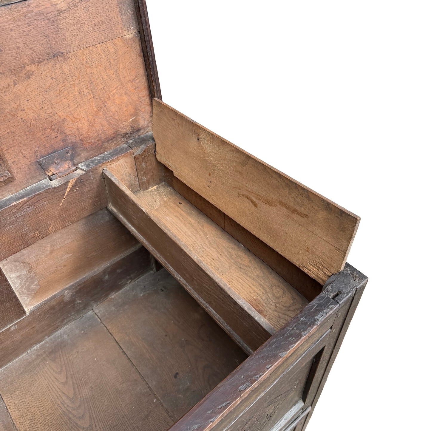 18th Century Carved Oak Mule Chest - Antique Coffer With Drawers