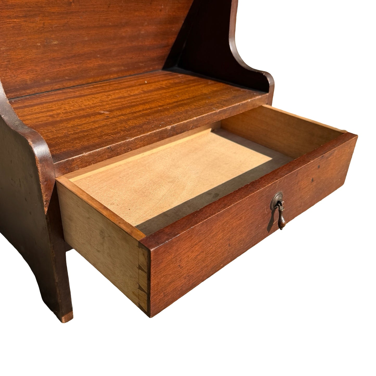 Vintage Mahogany Sheet Music Cabinet - Tiered Magazine Rack 82cm
