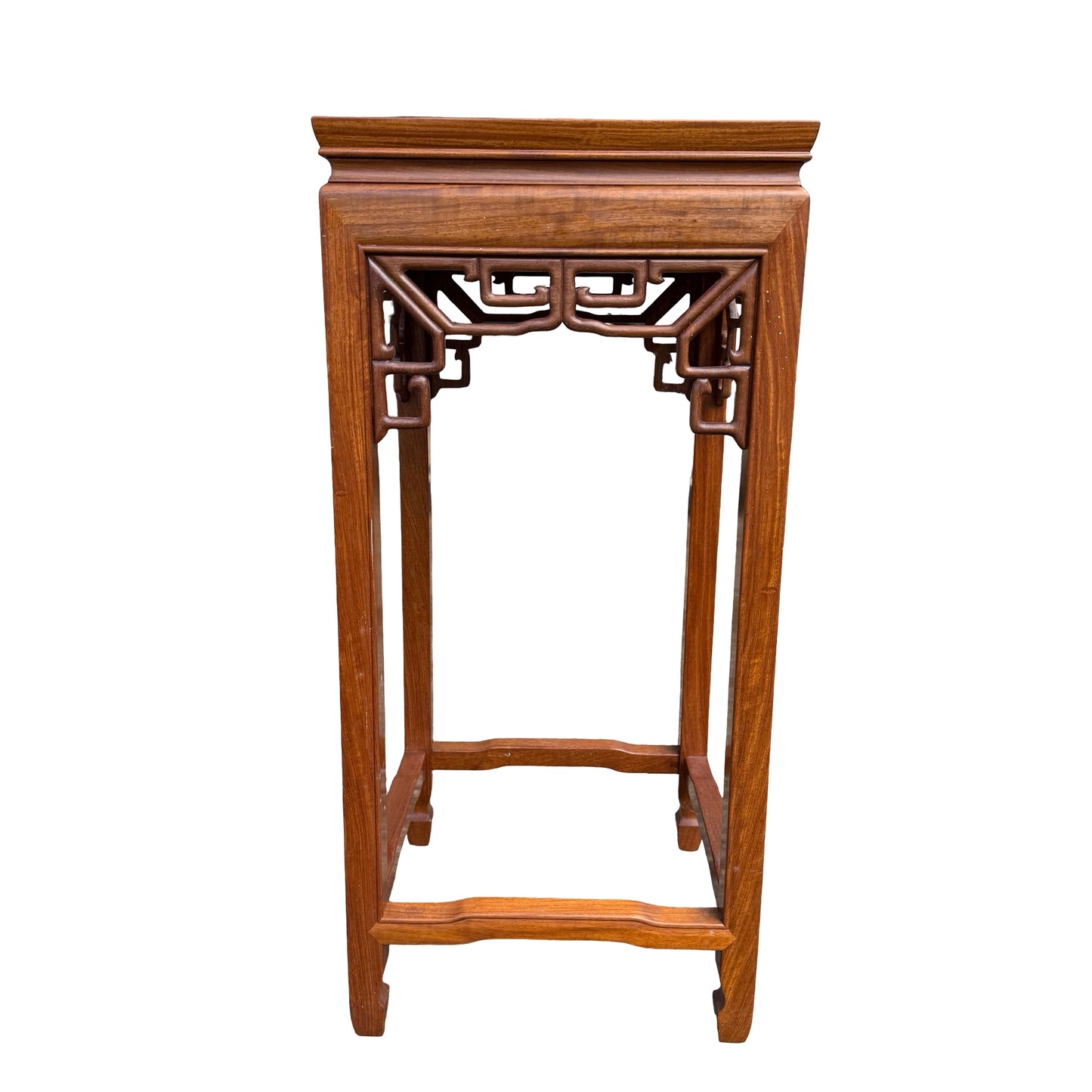 Oriental Tall Hardwood Plant Stand - Ming Style Pedestal Table 82cm