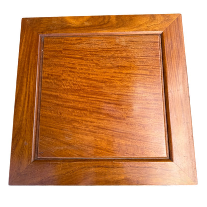 Oriental Tall Hardwood Plant Stand - Ming Style Pedestal Table 82cm