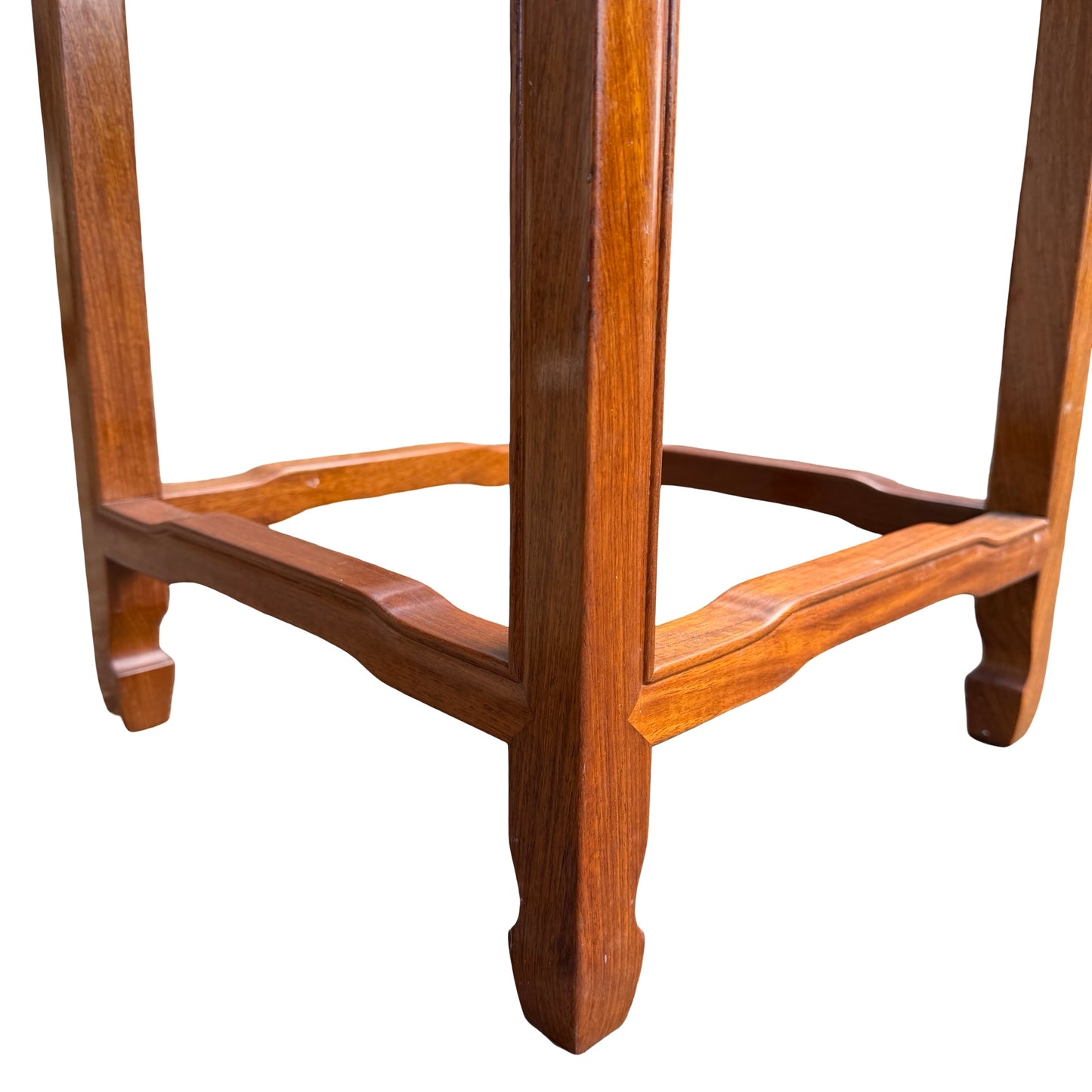 Oriental Tall Hardwood Plant Stand - Ming Style Pedestal Table 82cm