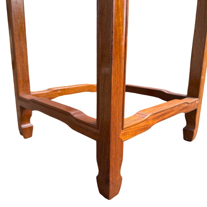 Oriental Tall Hardwood Plant Stand - Ming Style Pedestal Table 82cm