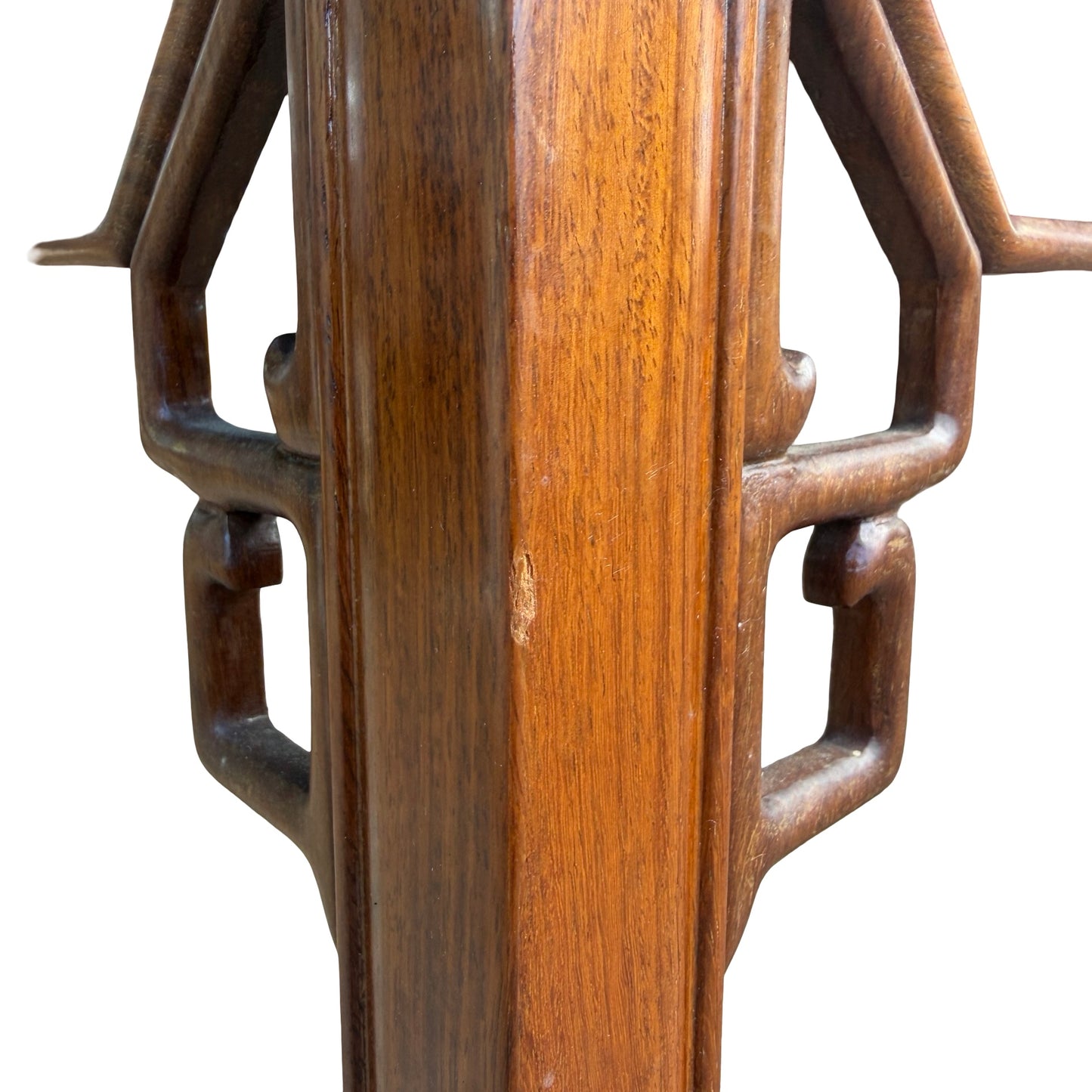 Oriental Tall Hardwood Plant Stand - Ming Style Pedestal Table 82cm