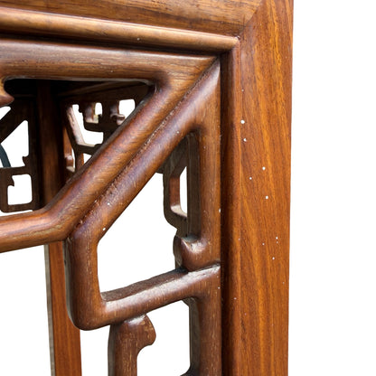 Oriental Tall Hardwood Plant Stand - Ming Style Pedestal Table 82cm
