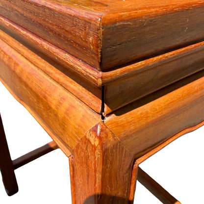 Set of 4 Oriental Hardwood Nesting Tables - Ming Style Nest of Tables
