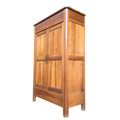 Antique French Fruitwood Cupboard - Rustic Farmhouse Linen / larder Cupboard