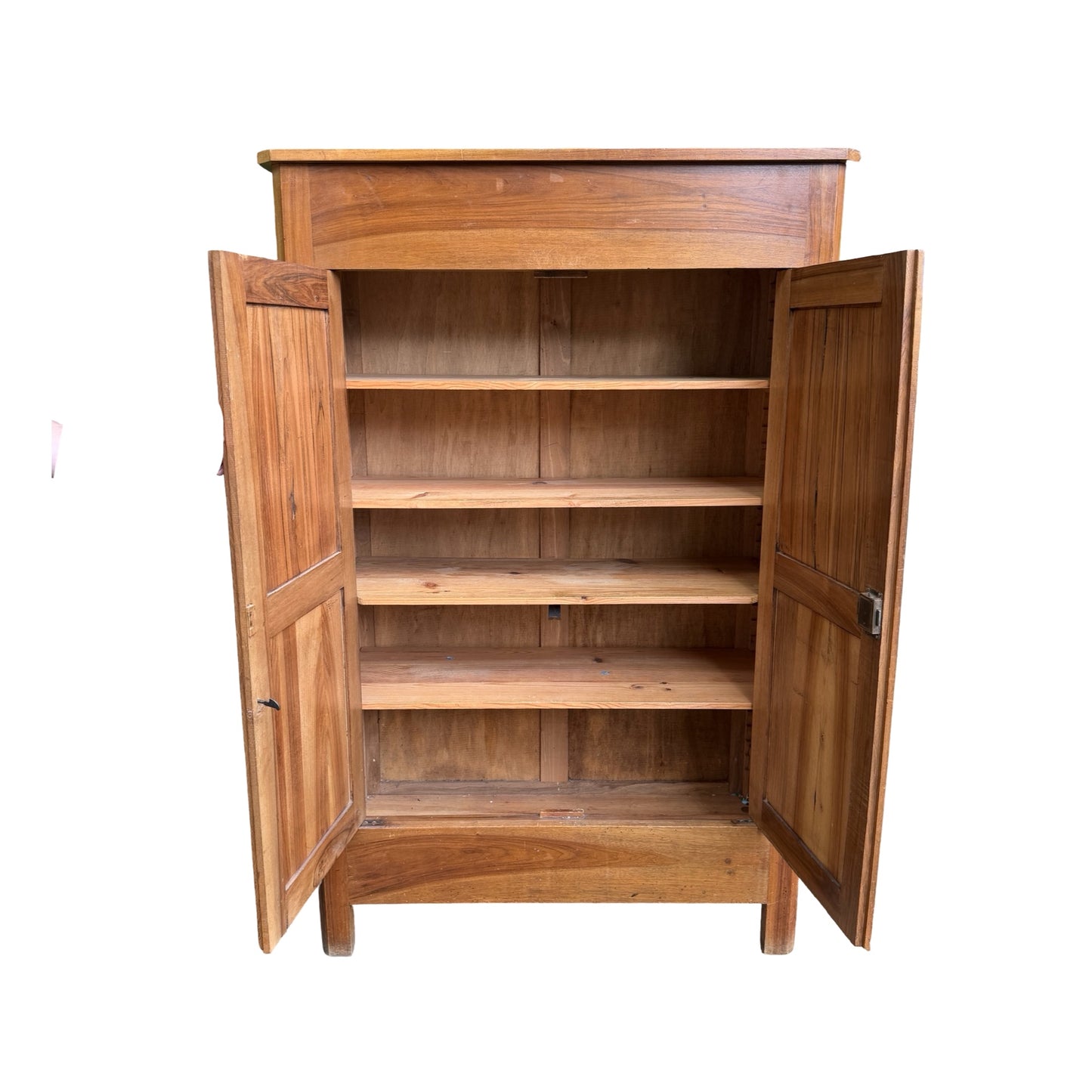 Antique French Fruitwood Cupboard - Rustic Farmhouse Linen / larder Cupboard