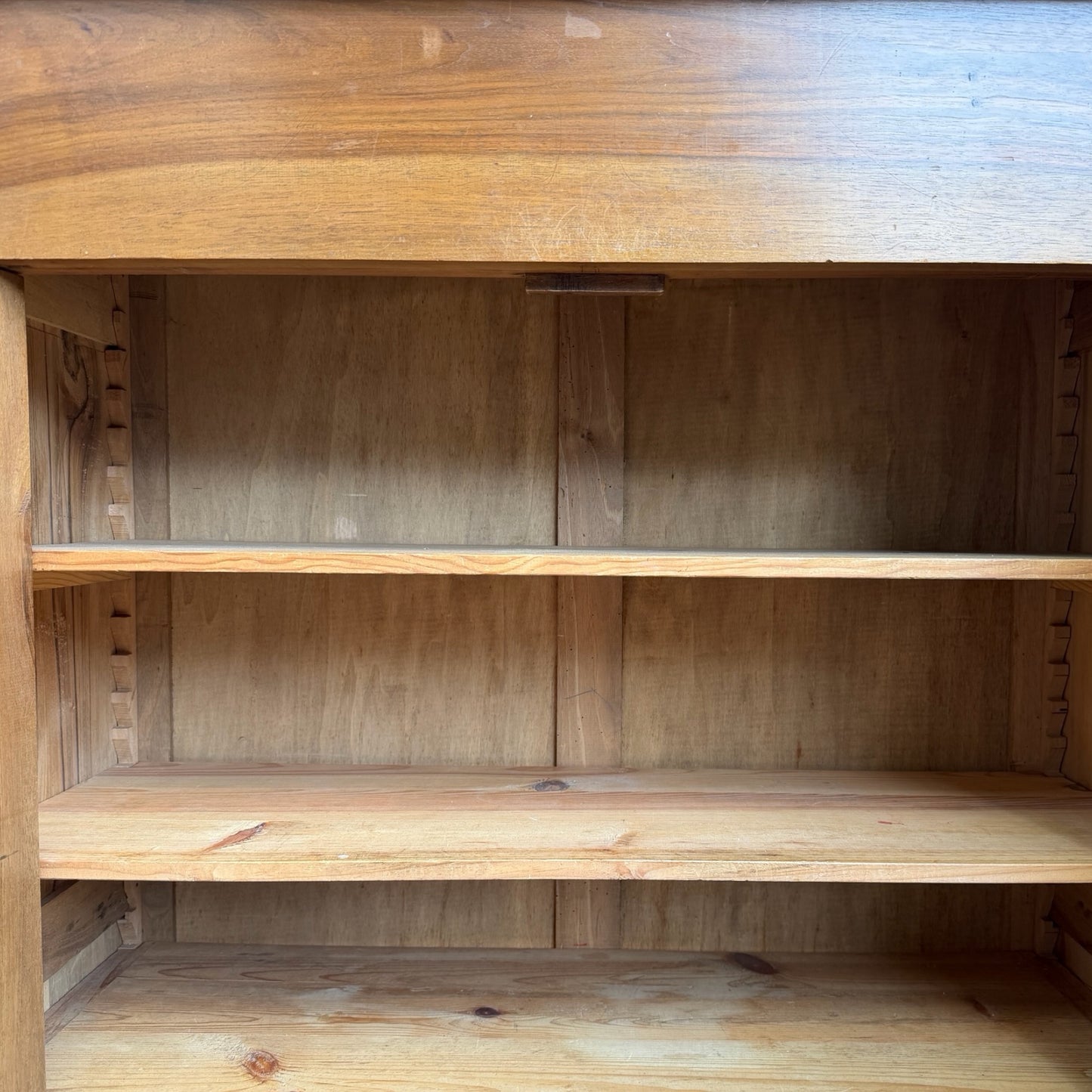 Antique French Fruitwood Cupboard - Rustic Farmhouse Linen / larder Cupboard
