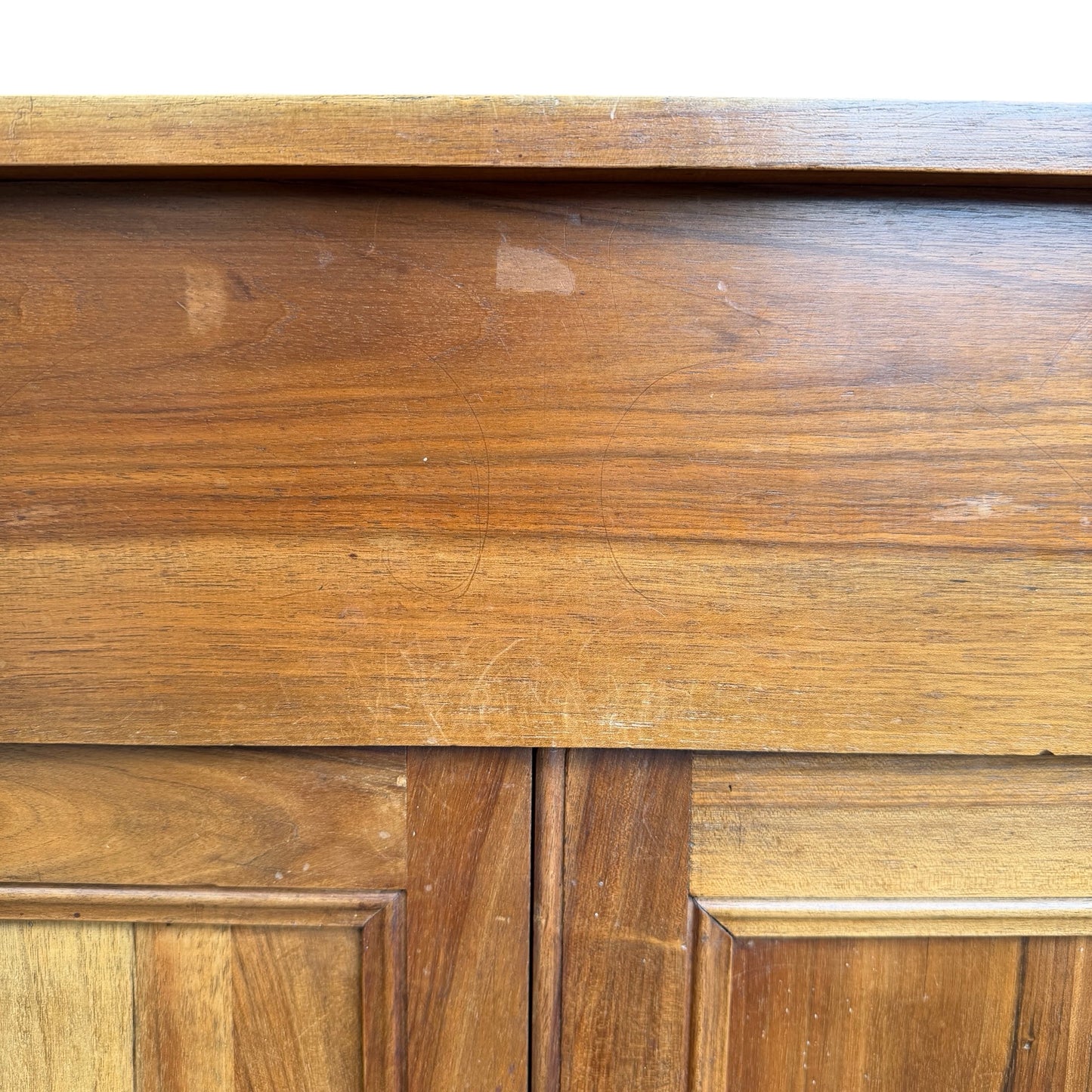 Antique French Fruitwood Cupboard - Rustic Farmhouse Linen / larder Cupboard