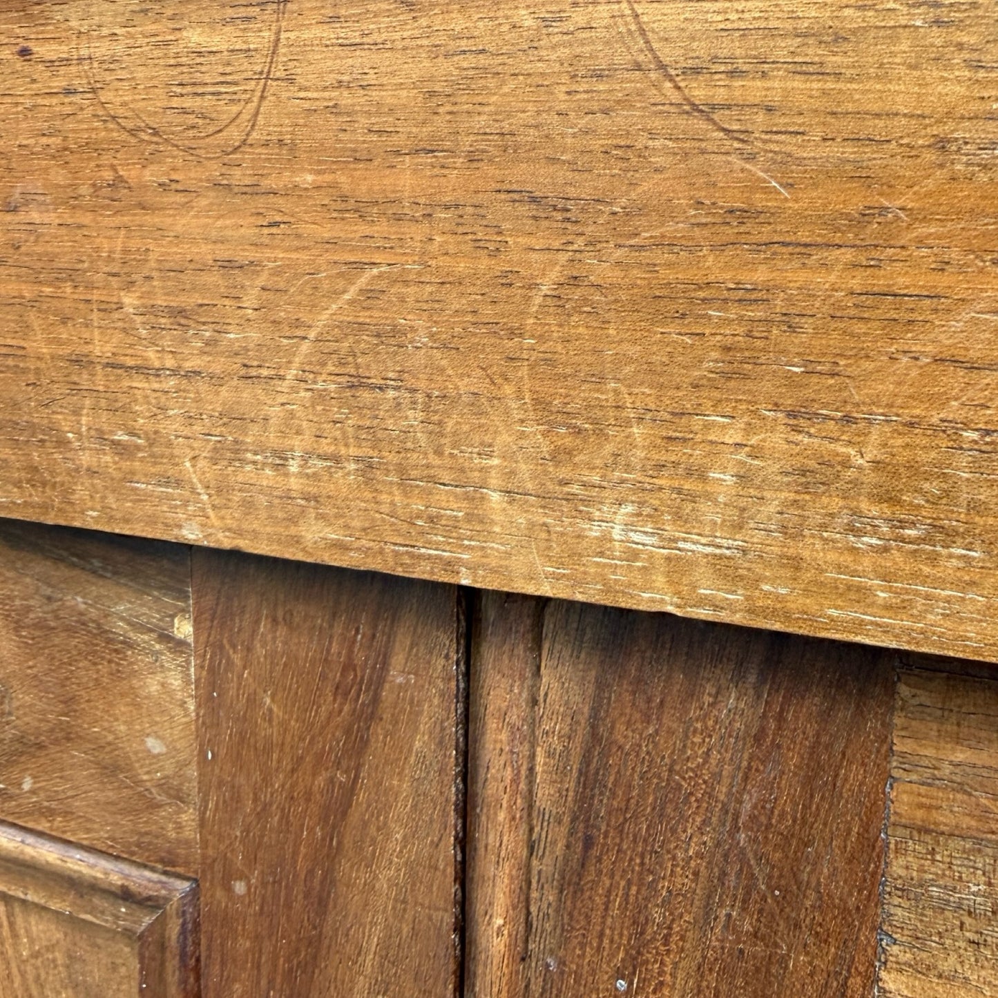 Antique French Fruitwood Cupboard - Rustic Farmhouse Linen / larder Cupboard