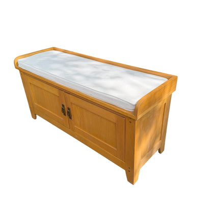 Cotswold Co. Solid Oak Hallway Shoe Bench - Storage Cabinet 120cm