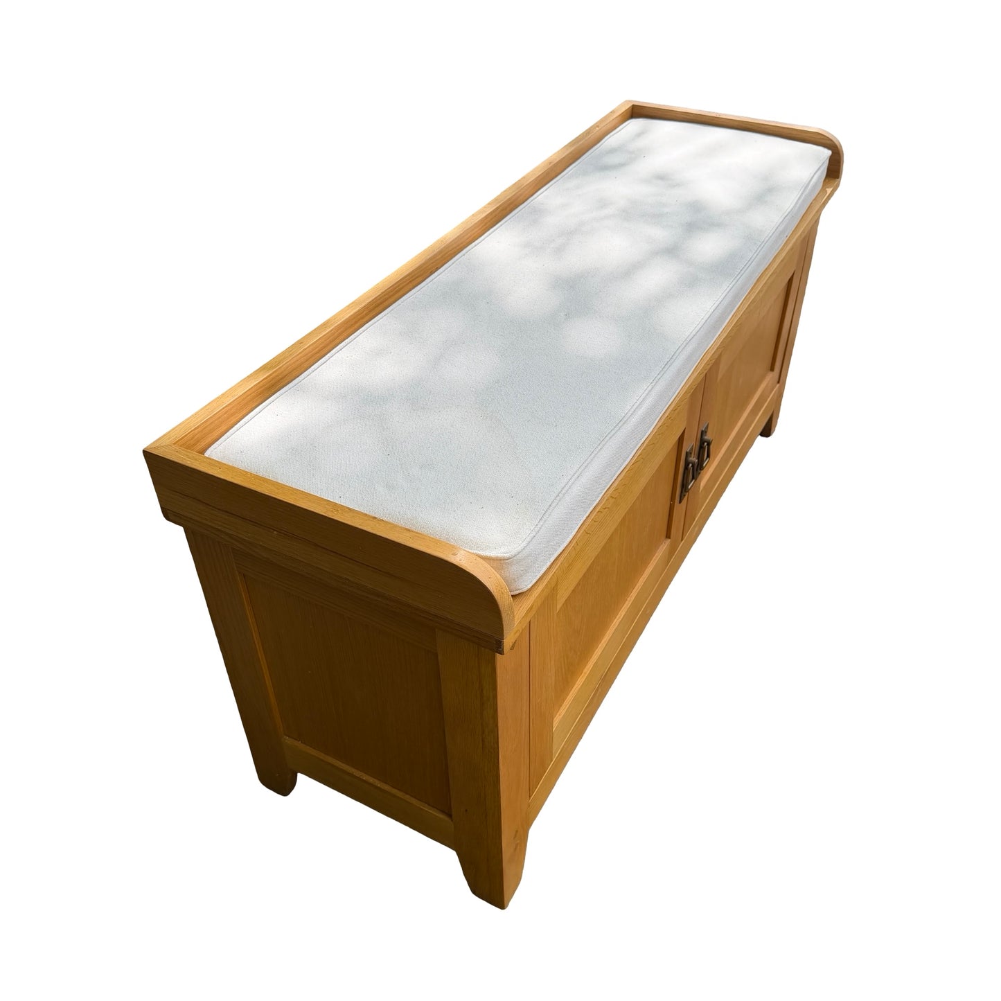 Cotswold Co. Solid Oak Hallway Shoe Bench - Storage Cabinet 120cm