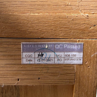 Cotswold Co. Solid Oak Hallway Shoe Bench - Storage Cabinet 120cm