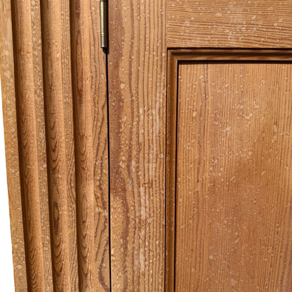 Large Quadruple Solid Pine Wardrobe - 4 Door 6 Drawer Farmhouse Armoire