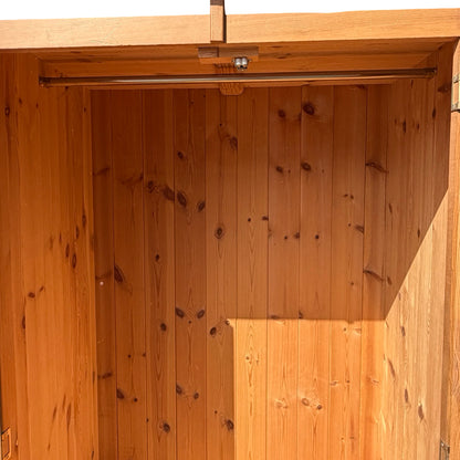 Large Quadruple Solid Pine Wardrobe - 4 Door 6 Drawer Farmhouse Armoire