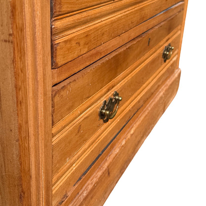 Antique Edwardian Chest of Drawers - 2 Over 3 Project Piece