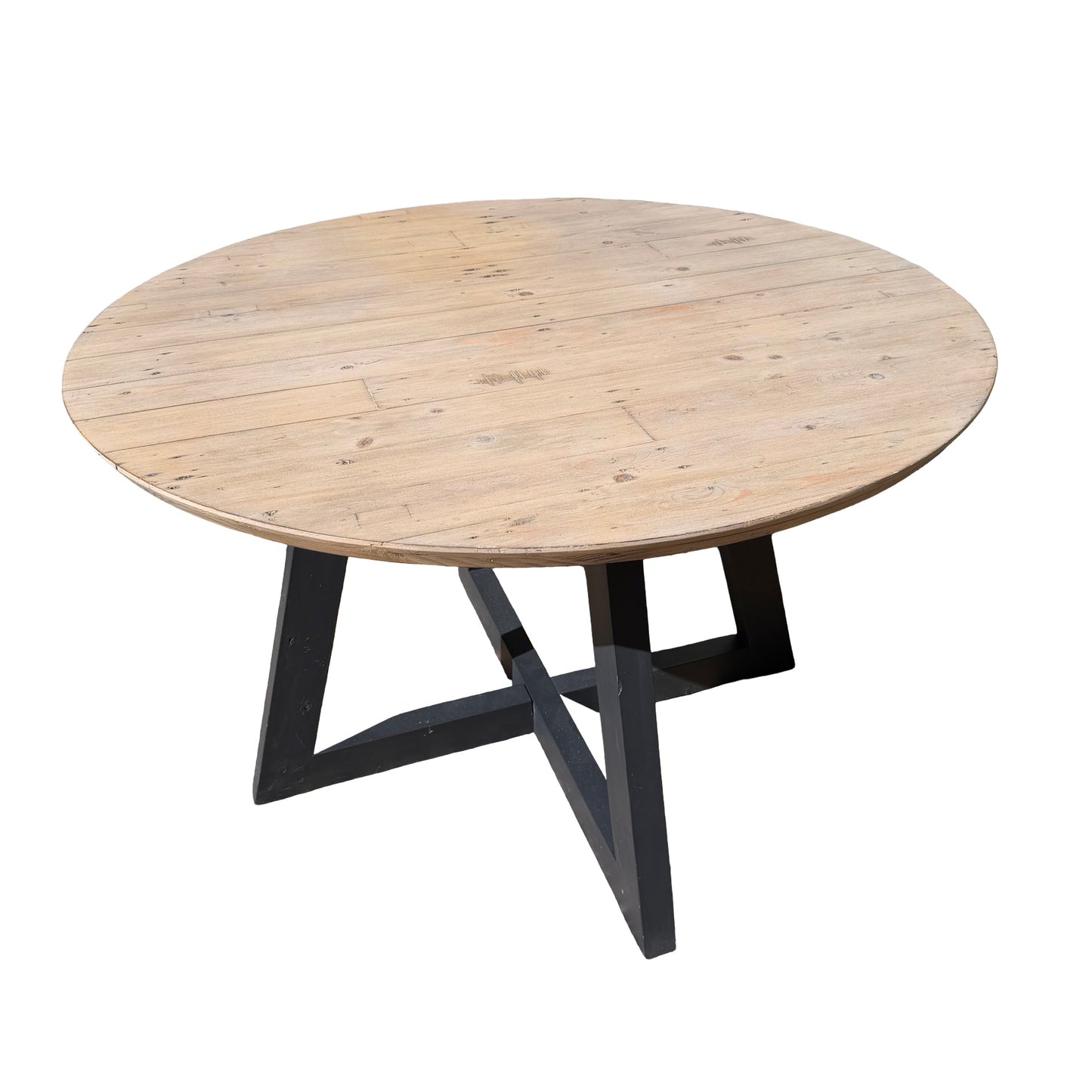 Cox & Cox Reclaimed Wood Dining Table & 4 Cane Bistro Chairs Set