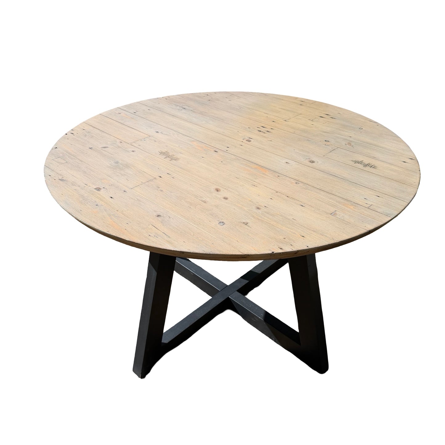 Cox & Cox Reclaimed Wood Dining Table & 4 Cane Bistro Chairs Set