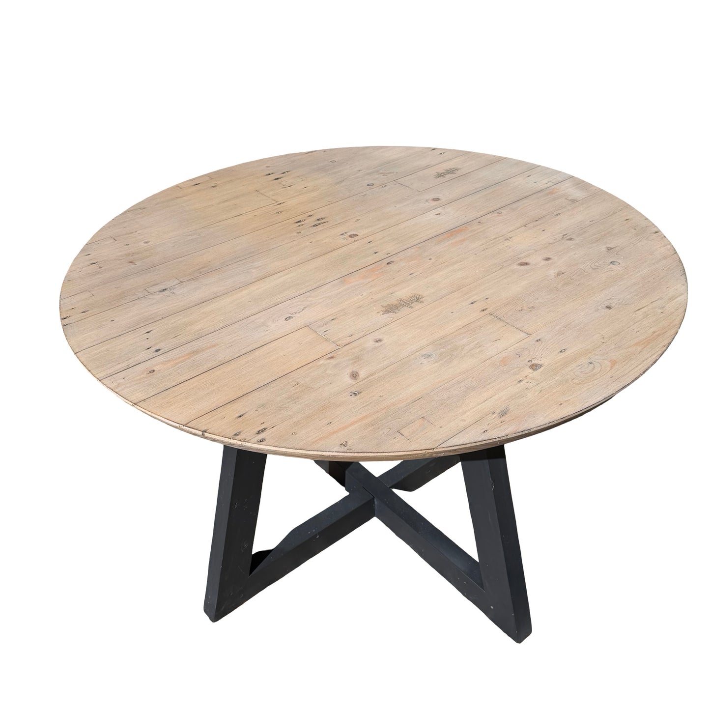 Cox & Cox Reclaimed Wood Dining Table & 4 Cane Bistro Chairs Set
