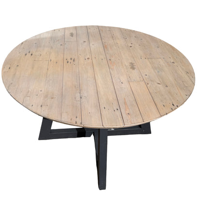 Cox & Cox Reclaimed Wood Dining Table & 4 Cane Bistro Chairs Set