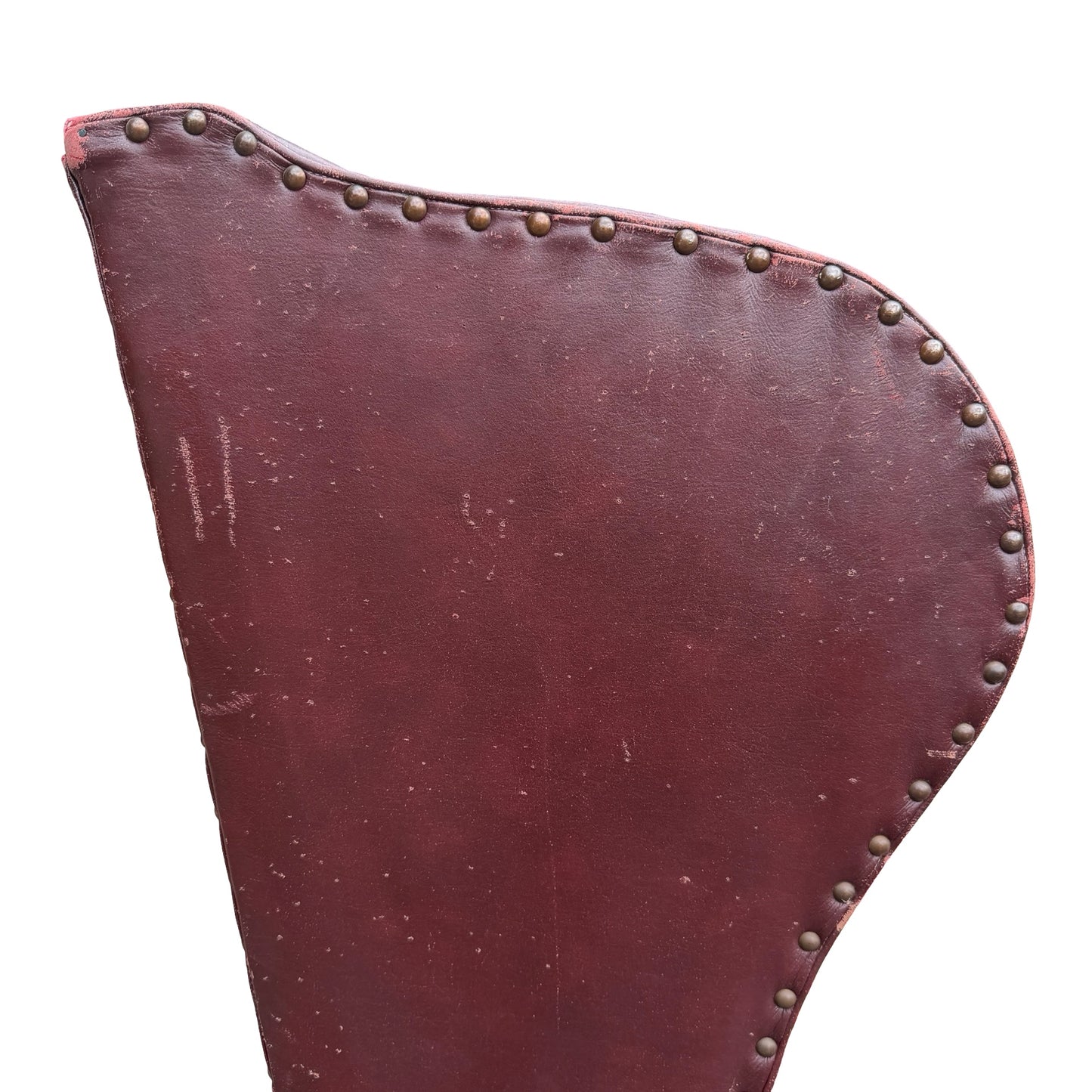 Vintage Oxblood Leather Wingback Armchair - Retro Club Chair