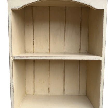 Slim Distressed Painted Pine Bookcase - Country Dresser Cabinet 181cm