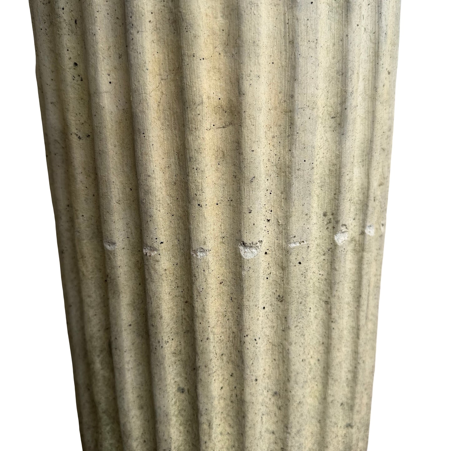 Vintage Stone Garden Sundial - Fluted Column Pedestal & Dial 90cm