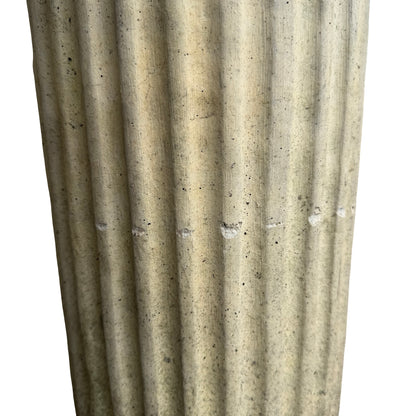Vintage Stone Garden Sundial - Fluted Column Pedestal & Dial 90cm