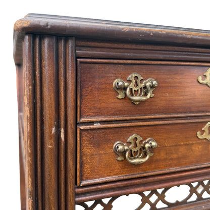 Lane Furniture Oak Chippendale Style Side Table - Single Drawer 69cm