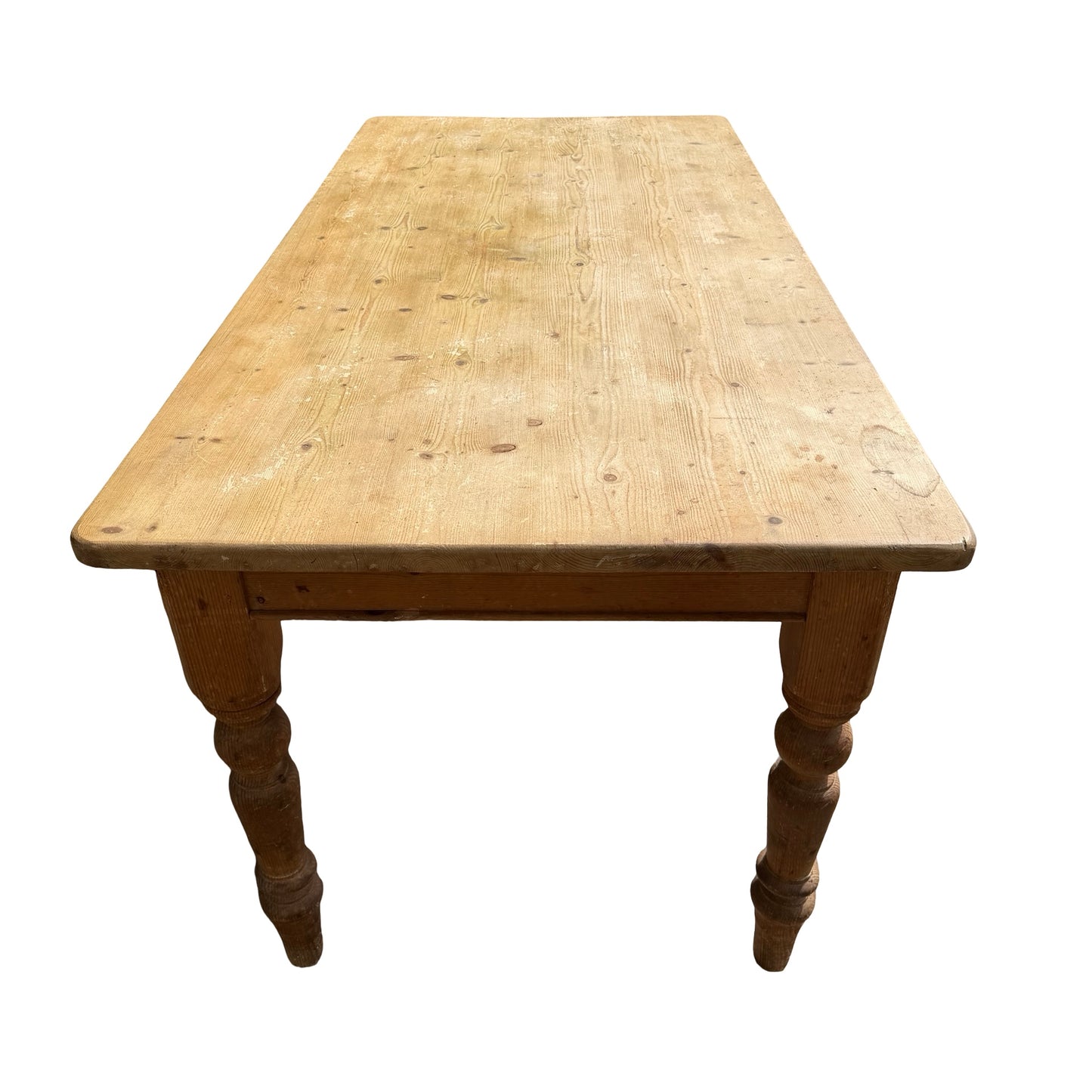 Vintage Farmhouse Pine Dining Table - Single End Drawer 183cm