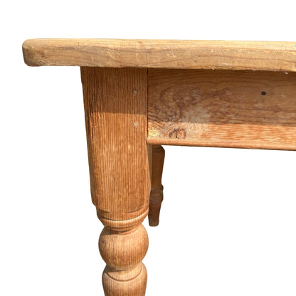 Vintage Farmhouse Pine Dining Table - Single End Drawer 183cm