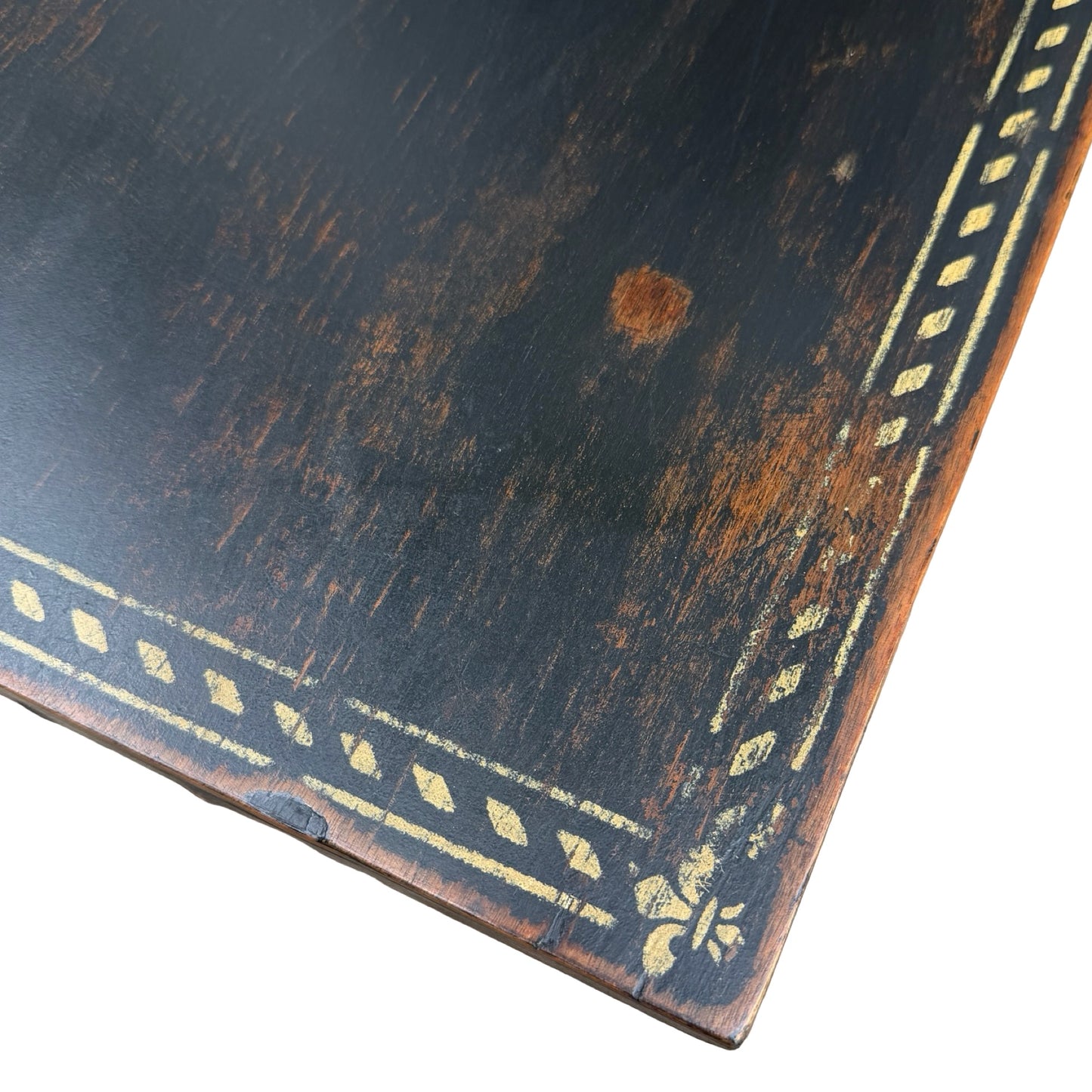 Victorian Painted Ebonised Black Mahogany Chest of Drawers - Wax Finish
