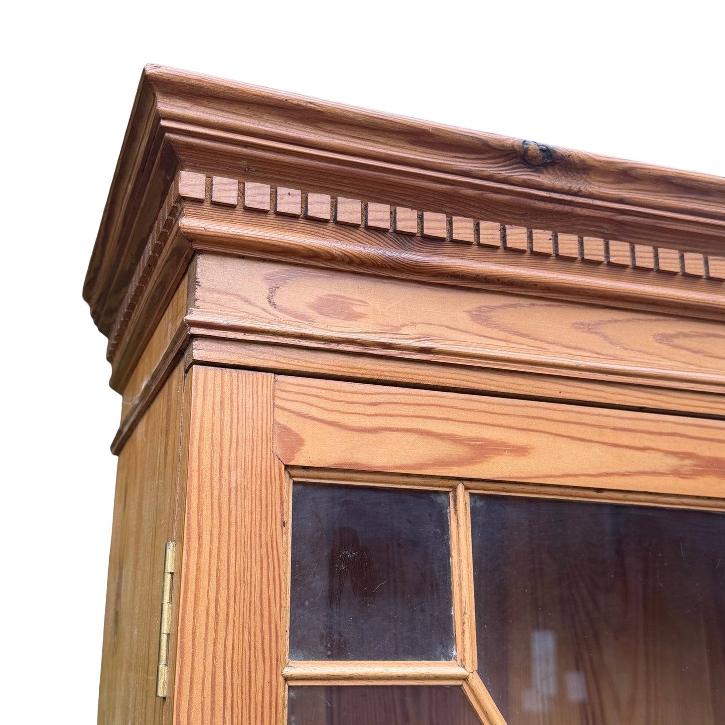 Large Vintage Large Pine Kitchen Farmhouse Dresser - Two Piece Cabinet