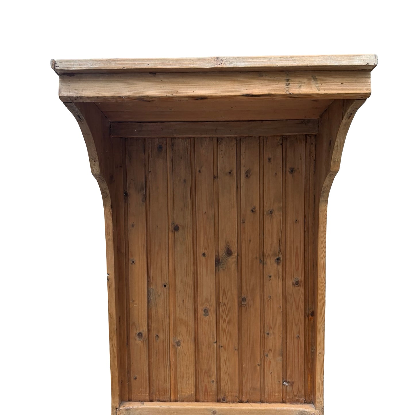 Antique Style Solid Pine Porters Chair - Hooded Hallway Seat