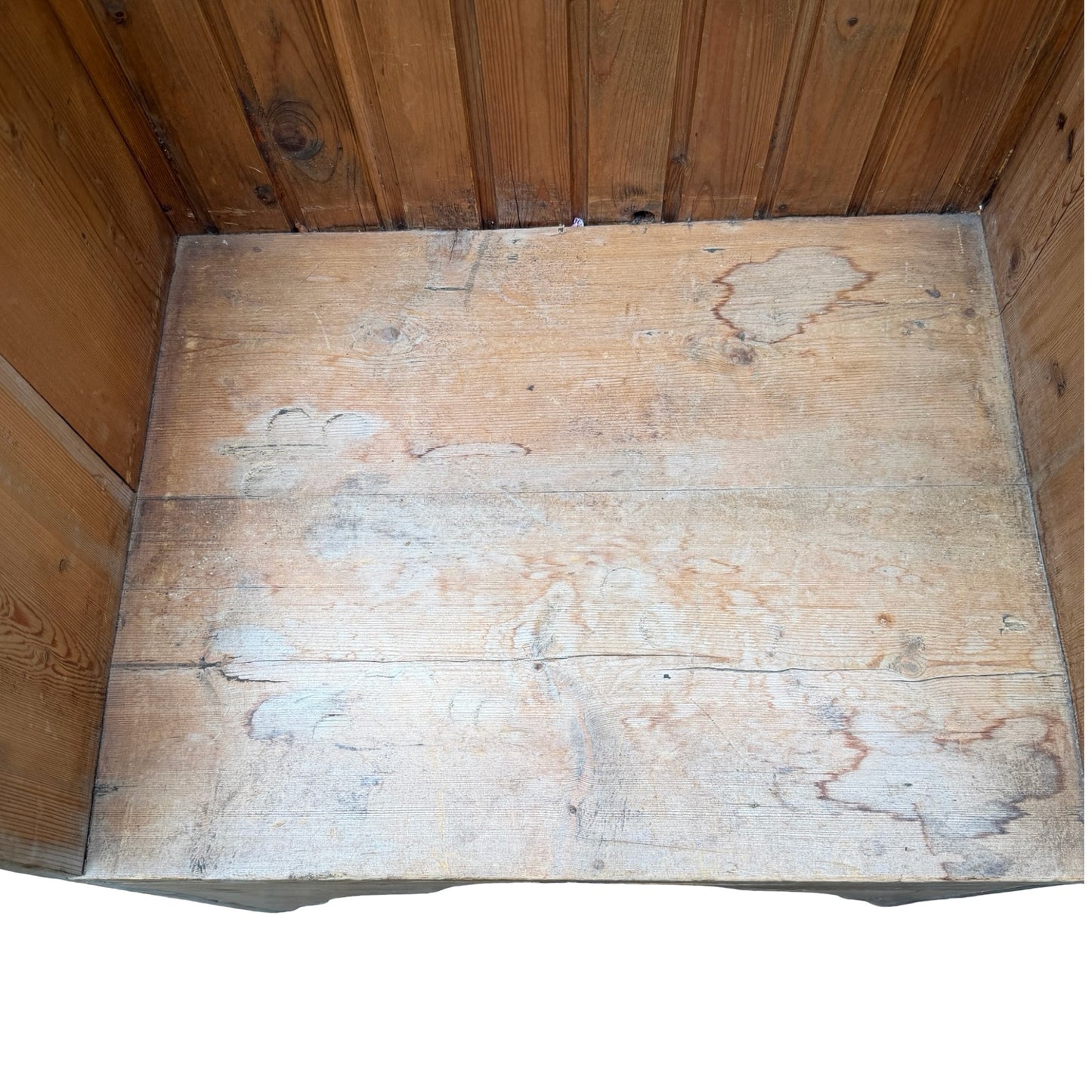 Antique Style Solid Pine Porters Chair - Hooded Hallway Seat