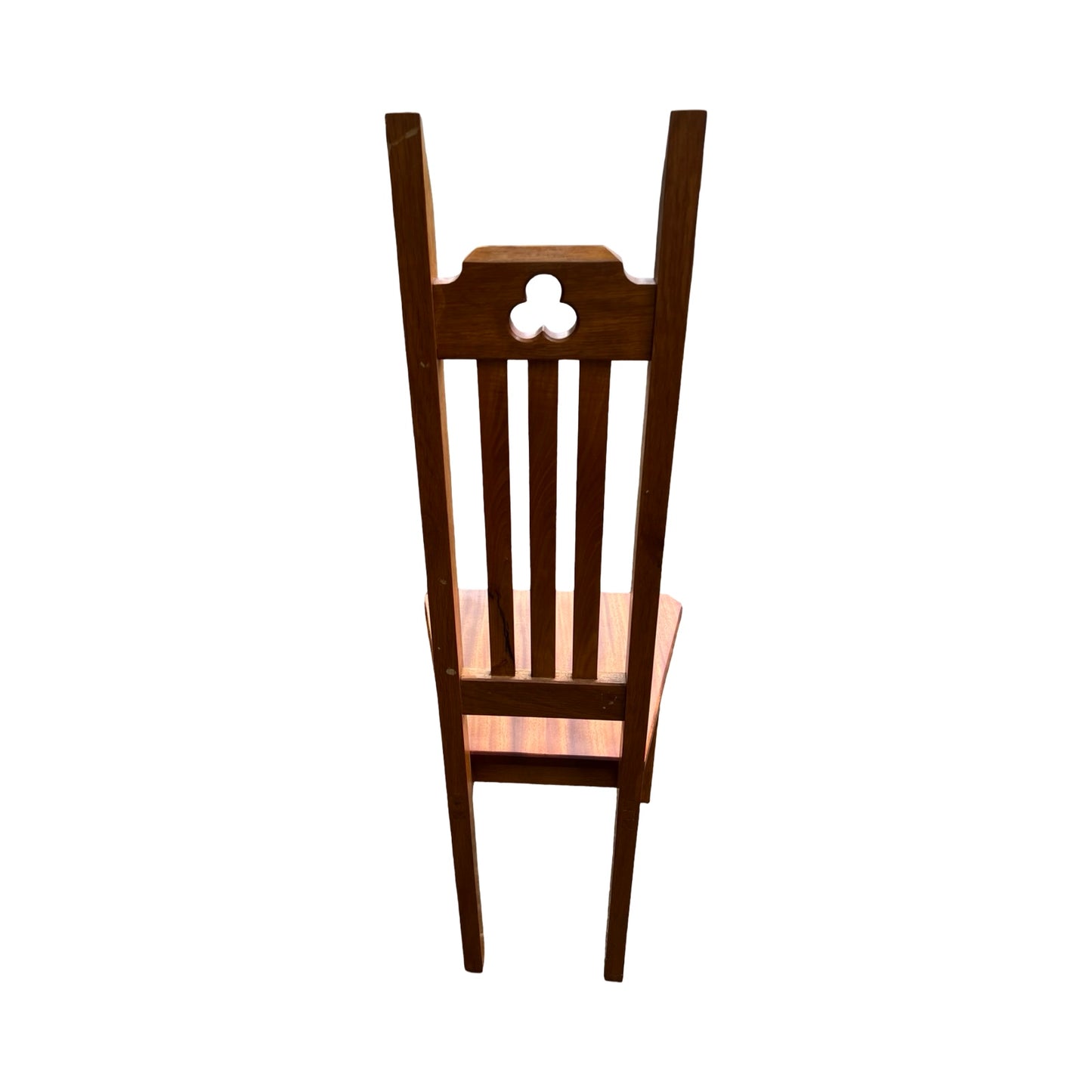 Contemporary High Back Oak Dining Chair - Gothic Style Statement