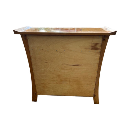 Oriental Altar Cabinet - Marquetry Inlaid Sideboard Cupboard 85cm