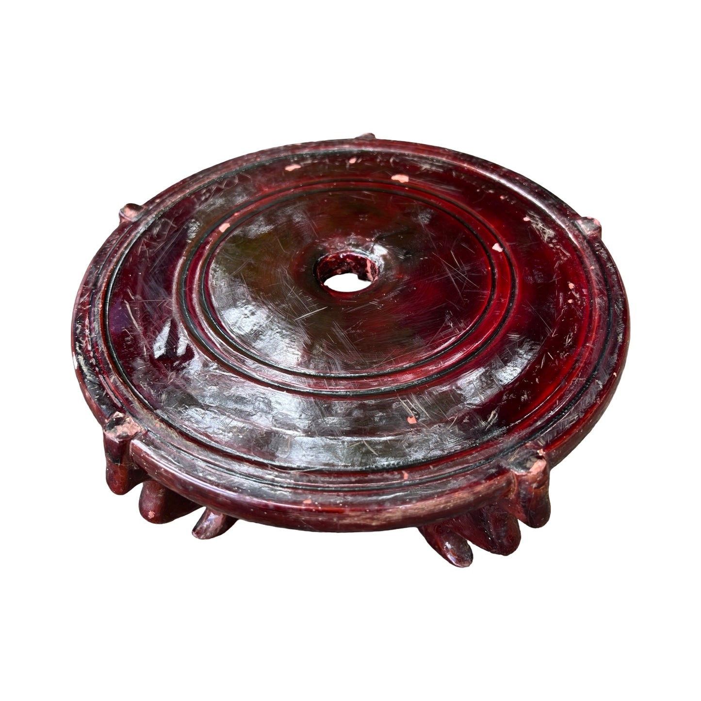Vintage Oriental Fish Bowl Planter - Satsuma Style Vase & Stand 34cm