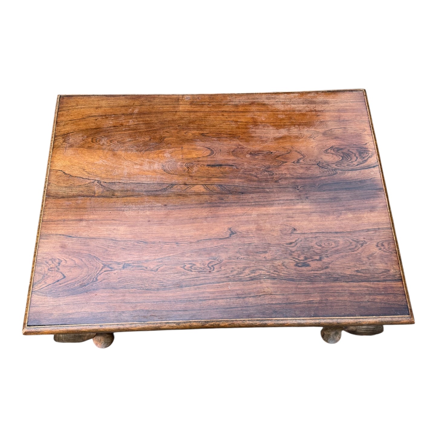 Vintage Solid Oak Coffee Table on Cabriole Legs – Queen Anne Style