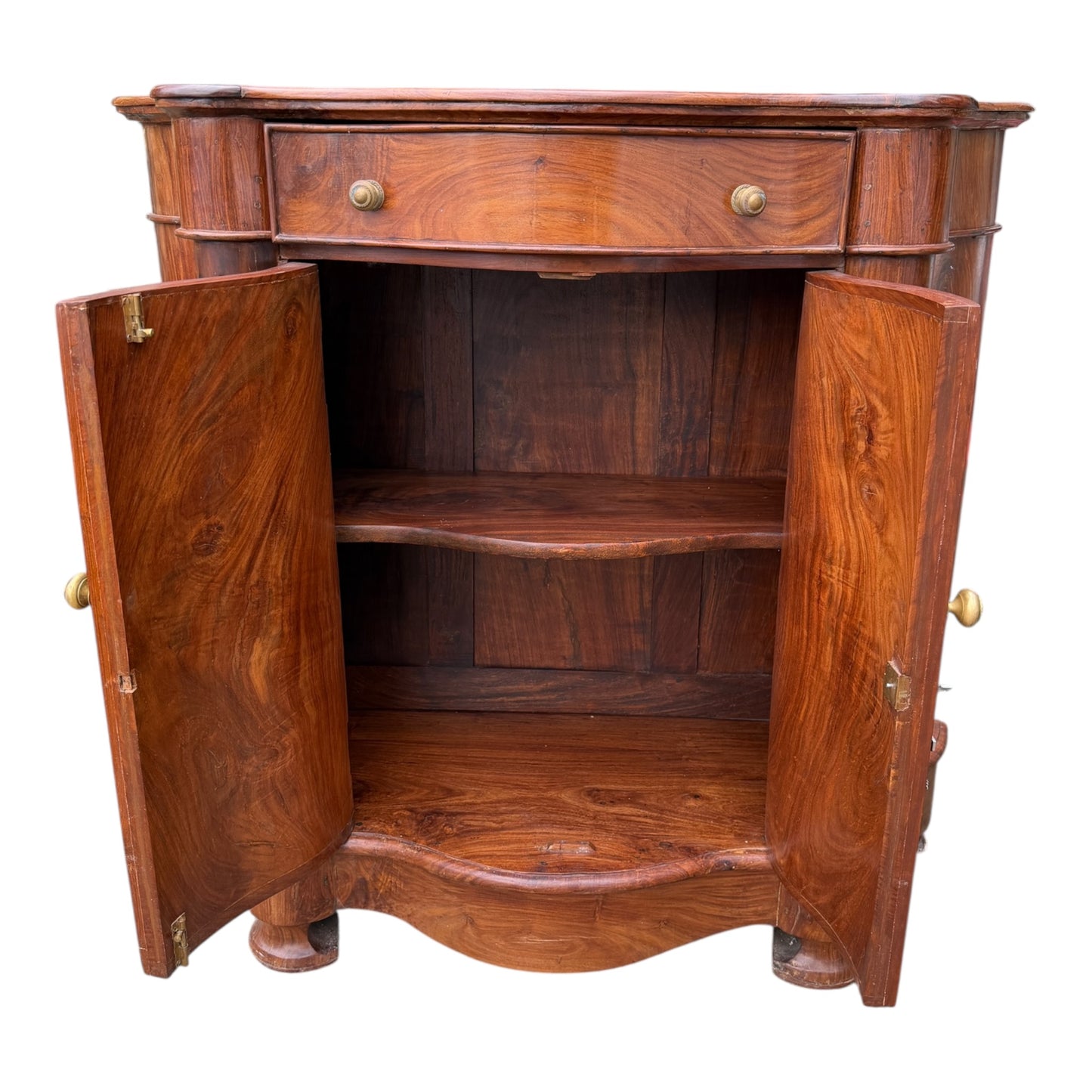 Large Solid Indian Hardwood Cabinet – Tall Sheesham Sideboard Hall Storage Cupboard