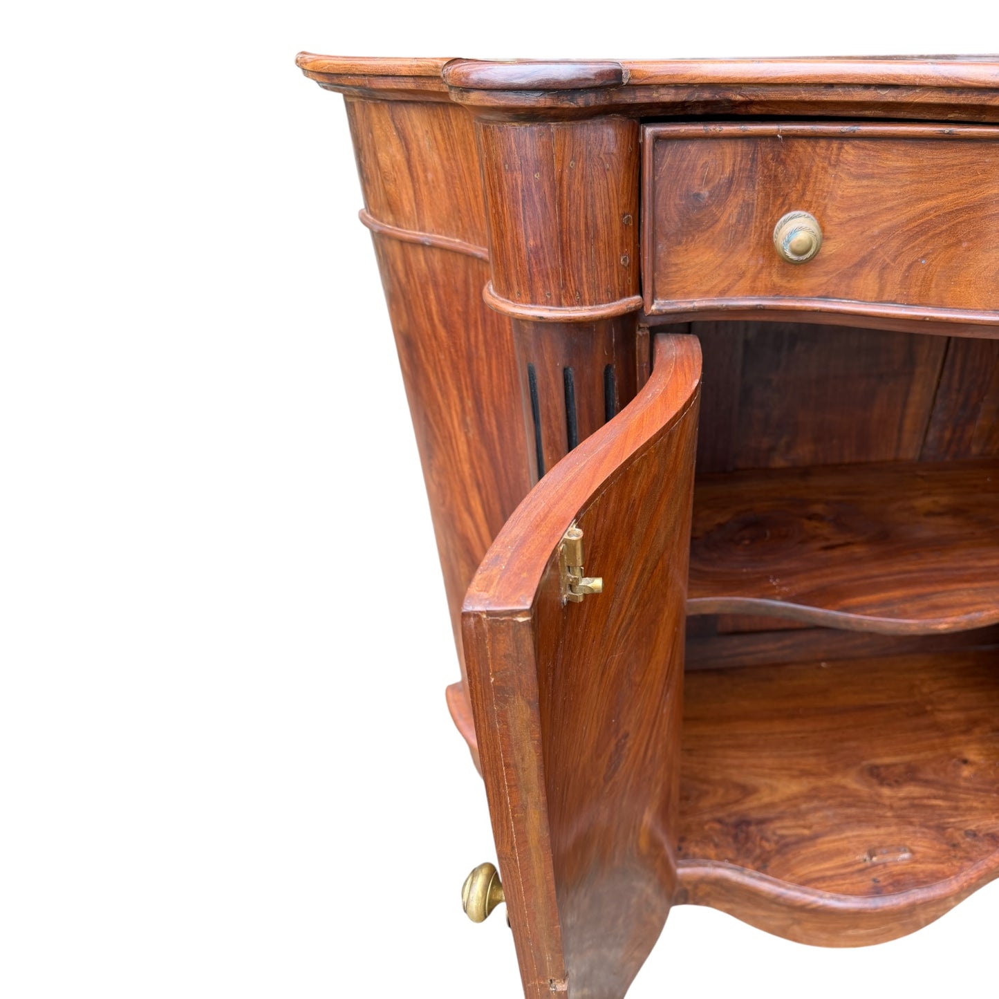 Large Solid Indian Hardwood Cabinet – Tall Sheesham Sideboard Hall Storage Cupboard