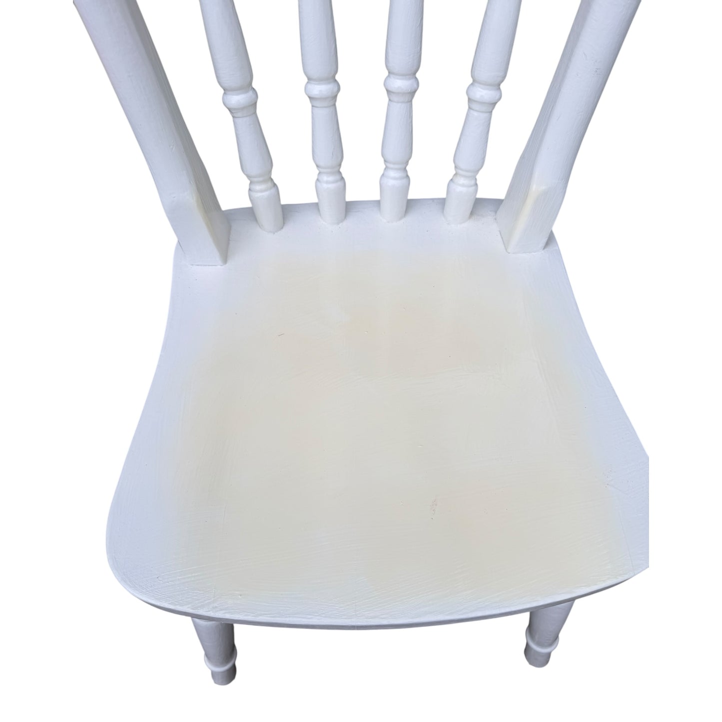 Contemporary Farmhouse Painted Wooden Dining Chair – White Spindle Back Kitchen Chair