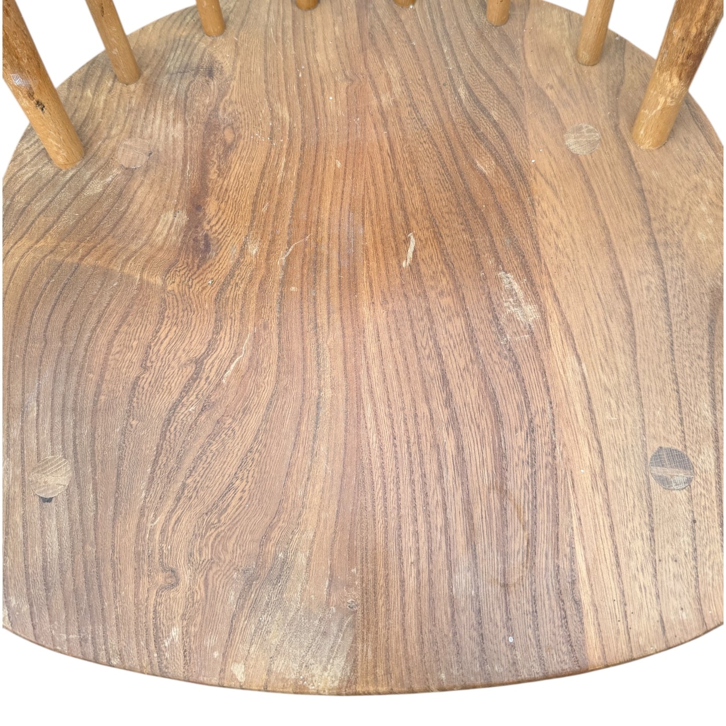 Ercol Windsor Armchair – Mid Century Elm & Beech Seat Stick Back Chair