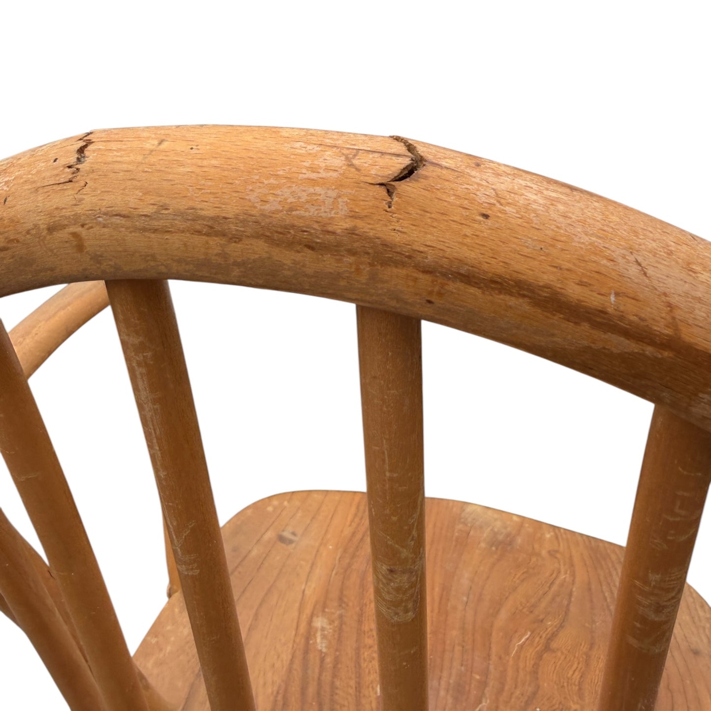 Ercol Windsor Armchair – Mid Century Elm & Beech Seat Stick Back Chair