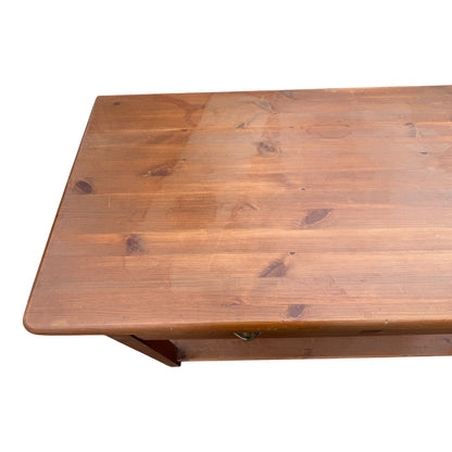 Contemporary Wooden Console Table – Two Drawer Hall Table with Shelf