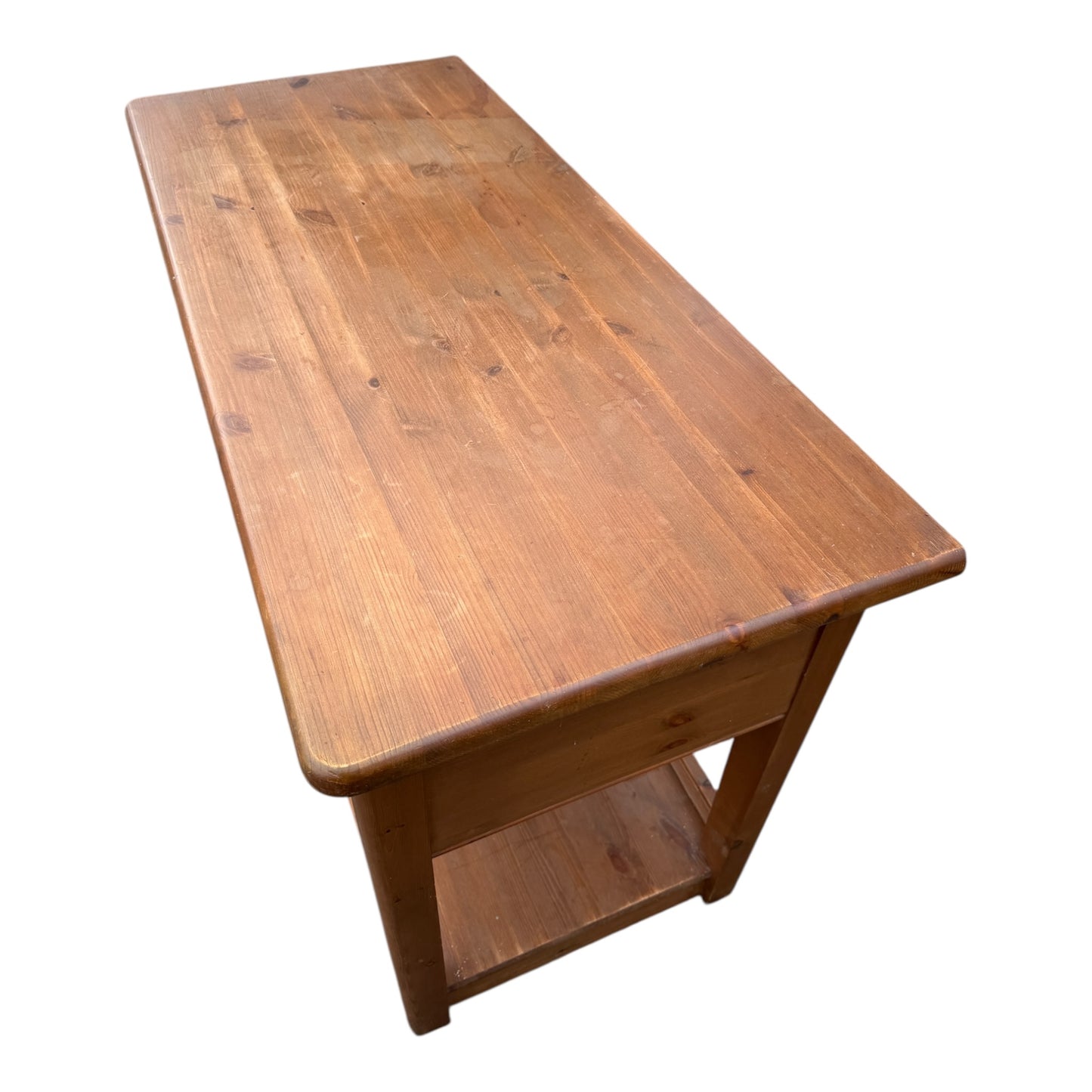 Contemporary Wooden Console Table – Two Drawer Hall Table with Shelf